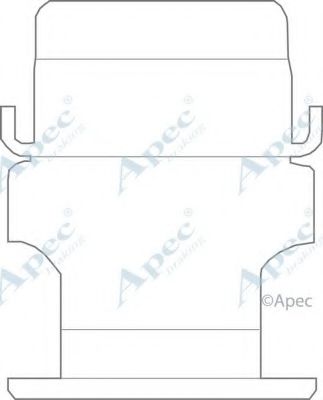 Комплектующие, тормозные колодки APEC braking KIT1104