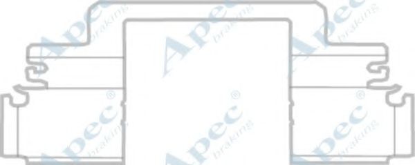 Комплектующие, тормозные колодки APEC braking KIT1156