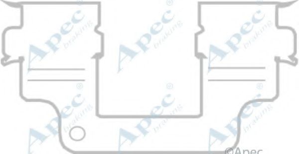 Комплектующие, тормозные колодки APEC braking KIT1175