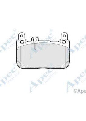 Комплект тормозных колодок, дисковый тормоз APEC braking PAD2053