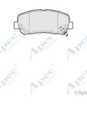 Комплект тормозных колодок, дисковый тормоз APEC braking PAD2076