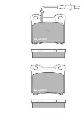 Комплект тормозных колодок, дисковый тормоз MOTAQUIP LVXL189