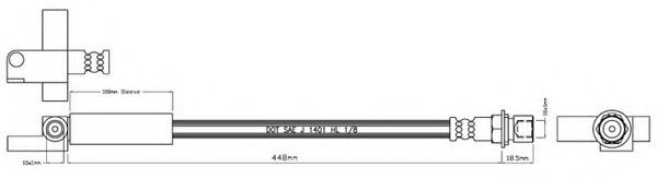 Тормозной шланг MOTAQUIP VBH860