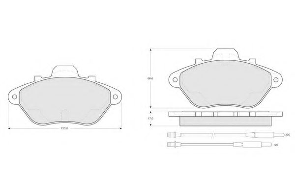 Комплект тормозных колодок, дисковый тормоз KAWE 80893