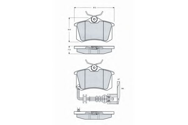 Комплект тормозных колодок, дисковый тормоз PROCODIS FRANCE PF1615