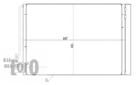 Конденсатор, кондиционер LORO 027-016-0005