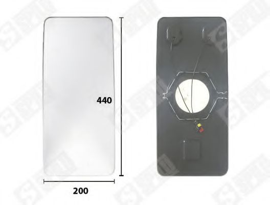 Зеркальное стекло, наружное зеркало SPILU 19012