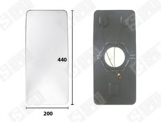 Зеркальное стекло, наружное зеркало SPILU 19014