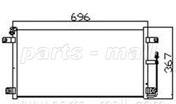 Конденсатор, кондиционер PARTS-MALL PXNCD-011