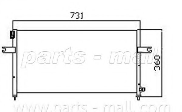 Конденсатор, кондиционер PARTS-MALL PXNCW-021