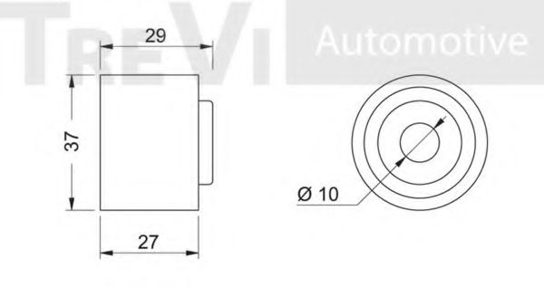 Паразитный / ведущий ролик, поликлиновой ремень TREVI AUTOMOTIVE 575162