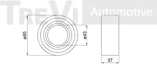Комплект подшипника ступицы колеса TREVI AUTOMOTIVE 00271