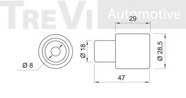Паразитный / Ведущий ролик, зубчатый ремень BERTOLOTTI 57301