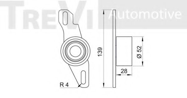 Натяжной ролик, ремень ГРМ TREVI AUTOMOTIVE T1104