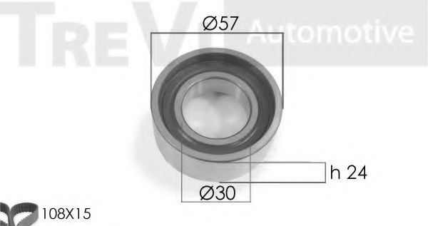 Комплект ремня ГРМ TREVI AUTOMOTIVE KD1048