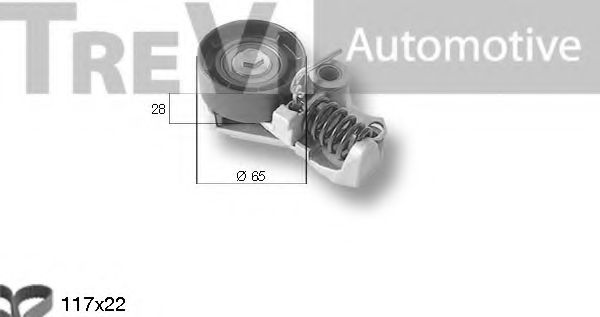 Комплект ремня ГРМ TREVI AUTOMOTIVE KD1278