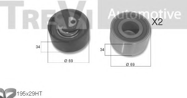 Комплект ремня ГРМ TREVI AUTOMOTIVE KD1329