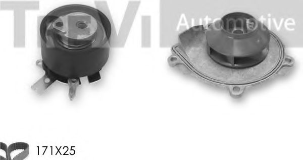 Комплект ремня ГРМ TREVI AUTOMOTIVE KD1337W