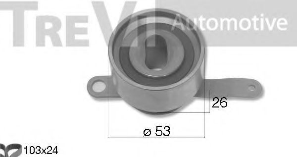 Комплект ремня ГРМ TREVI AUTOMOTIVE KD1482