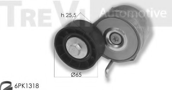 Поликлиновой ременный комплект TREVI AUTOMOTIVE KA1073