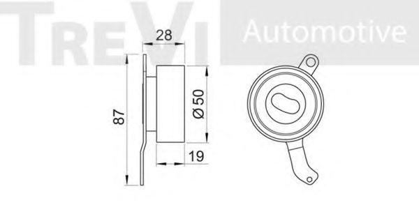Паразитный / Ведущий ролик, зубчатый ремень TREVI AUTOMOTIVE D1839