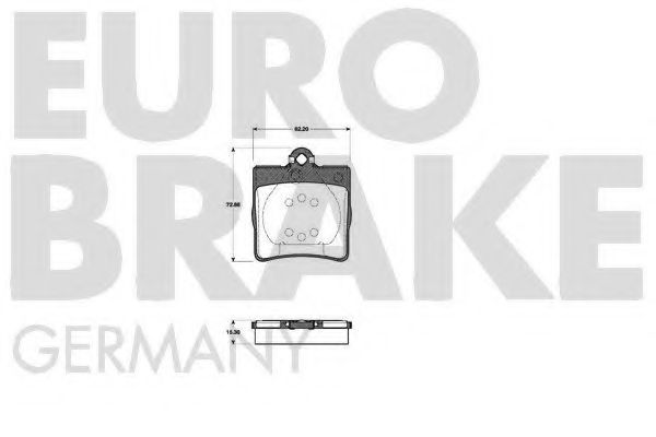 Комплект тормозных колодок, дисковый тормоз EUROBRAKE 5502223335