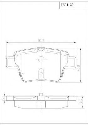 Комплект тормозных колодок, дисковый тормоз FI.BA FBP4130