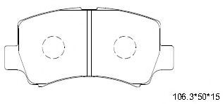 Комплект тормозных колодок, дисковый тормоз ASIMCO KD3320
