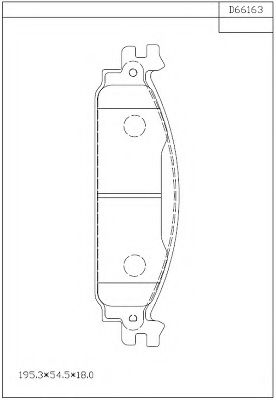 Комплект тормозных колодок, дисковый тормоз ASIMCO KD66163