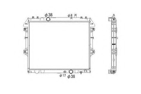 Радиатор, охлаждение двигателя ORDONEZ 2065129