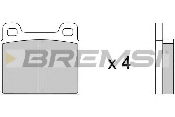 Комплект тормозных колодок, дисковый тормоз BREMSI BP2036