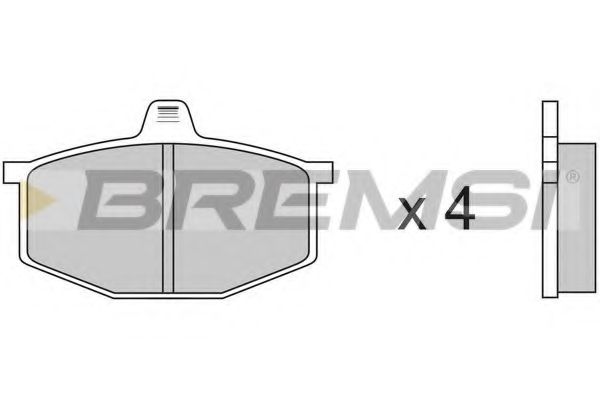 Комплект тормозных колодок, дисковый тормоз BREMSI BP2124