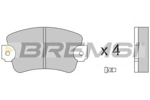 Комплект тормозных колодок, дисковый тормоз BREMSI BP2132