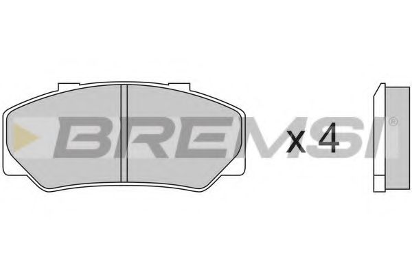 Комплект тормозных колодок, дисковый тормоз BREMSI BP2267