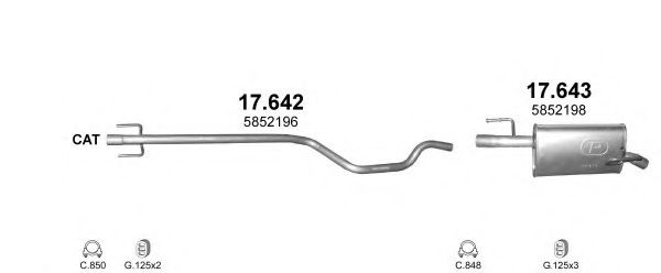 Система выпуска ОГ POLMO POLMO09676