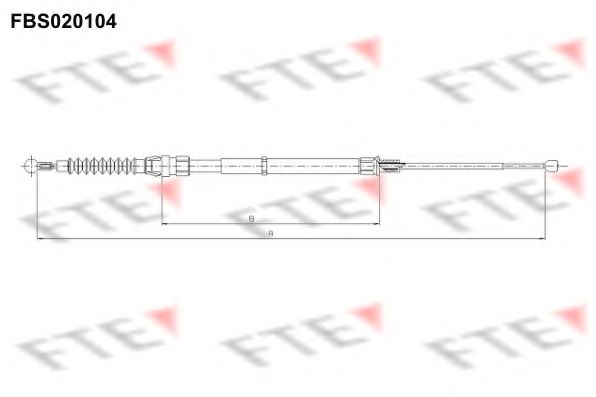 Трос, стояночная тормозная система FTE FBS020104