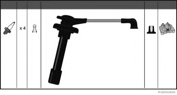 Комплект проводов зажигания HERTH+BUSS JAKOPARTS J5381002