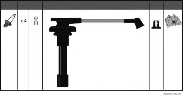 Комплект проводов зажигания HERTH+BUSS JAKOPARTS J5384003