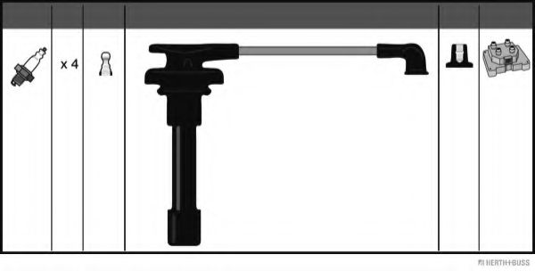 Комплект проводов зажигания HERTH+BUSS JAKOPARTS J5384006