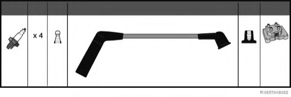 Комплект проводов зажигания HERTH+BUSS JAKOPARTS J5385002