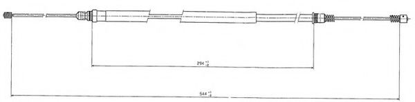 Трос, стояночная тормозная система FERODO FHB431204