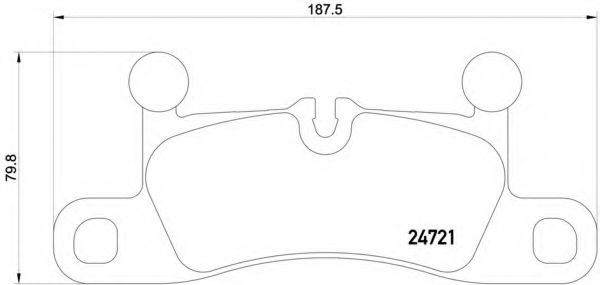 Комплект тормозных колодок, дисковый тормоз BREMBO P 65 027