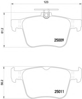 Комплект тормозных колодок, дисковый тормоз BREMBO P 85 124