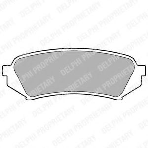 Комплект тормозных колодок, дисковый тормоз DELPHI LP1438