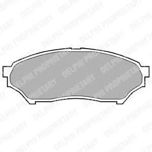 Комплект тормозных колодок, дисковый тормоз DELPHI LP1448