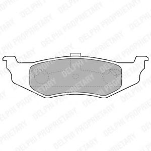 Комплект тормозных колодок, дисковый тормоз DELPHI LP1515