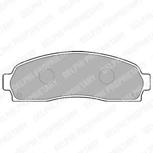 Комплект тормозных колодок, дисковый тормоз DELPHI LP1757