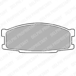 Комплект тормозных колодок, дисковый тормоз DELPHI LP981