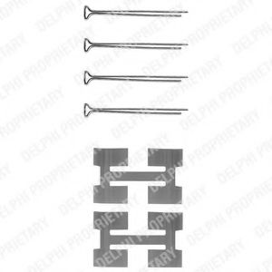 Комплектующие, колодки дискового тормоза DELPHI LX0033