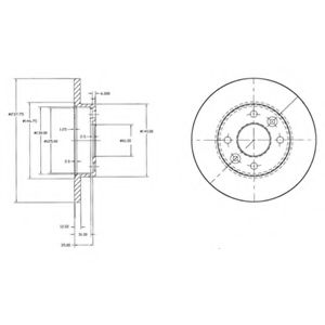 Тормозной диск DELPHI BG2217